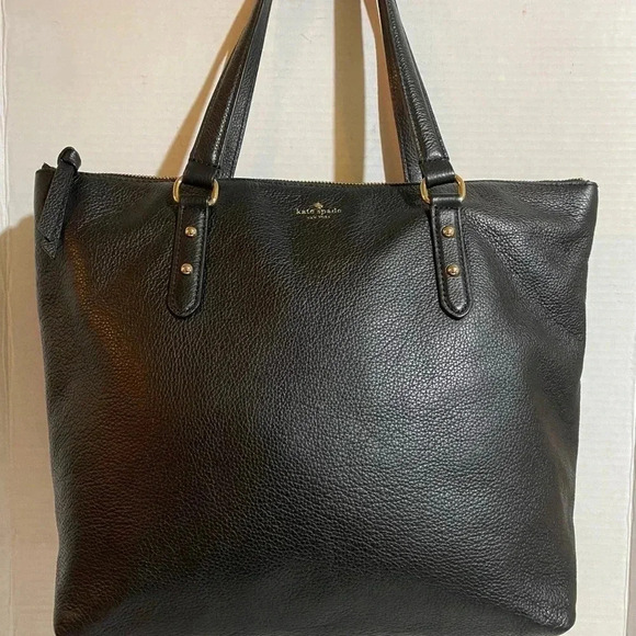 Kate spade black pebbled leather satchel handbag - Picture 6 of 9